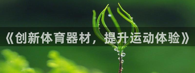耀世娱乐app下载安装苹果：《创新体育器材，提升运动