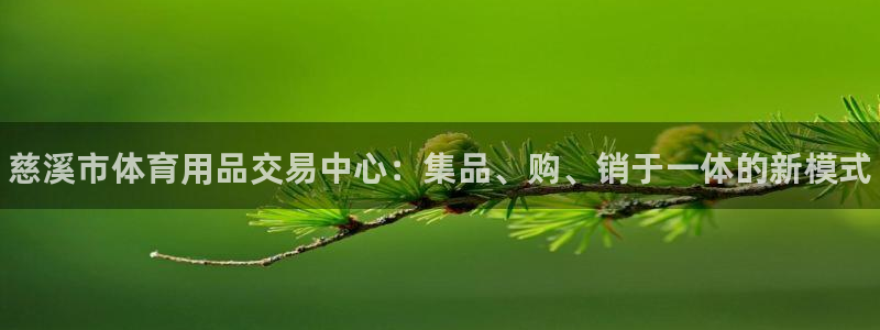 耀世平台负责人是谁：慈溪市体育用品交易中心：集品、购、销于一